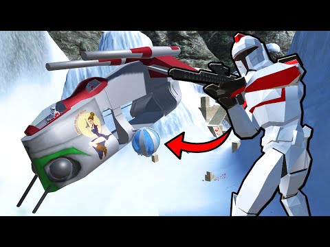 Republic LAAT Rhen Var GROUND INVASION! - Ravenfield: Star Wars Battle Simulator