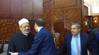 رئيس مجلس الوزراء السيد عادل عبد المهدي يلتقي فضيلة الشيخ احمد الطيب امام الأزهر الشريف.
