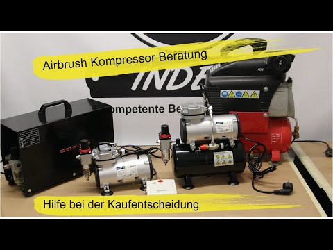 Airbrush Kompressor Beratung |  Kaufhilfe für Einsteiger & Modellbau. Unterschiede der Kompressoren