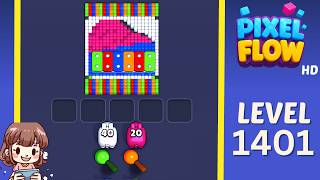 Pixel Flow Level 1401 Solution Walkthrough
