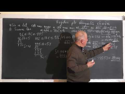 1/2 Lectia 1336 Pregatire pt. olimpiada: Probleme in care aplicam teorema impartirii cu rest Clasa 5