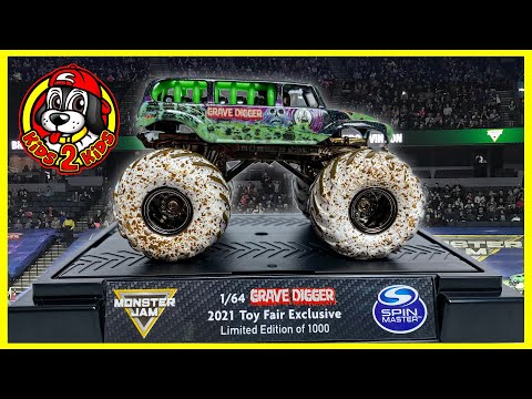 GIVEAWAY Monster Jam Toys Treasure Hunt Adventure! (Grave Digger Ride Truck 2021 Toy Fair Exclusive)