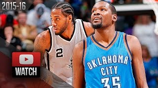 Kevin Durant - Oklahoma City Thunder - Kawhi Leonard - San Antonio Spurs