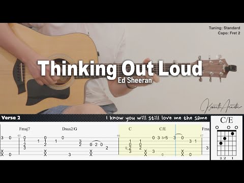 Thinking Out Loud - Ed Sheeran | Fingerstyle Guitar | TAB + Chords + Lyrics