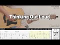 Thinking Out Loud Ed Sheeran Fingerstyle Guitar TAB Chords Lyrics