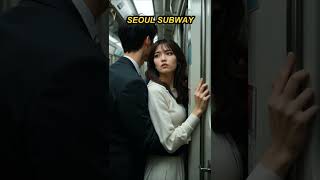 Download lagu SUBWAY | Husband & wife love : Korean Girl in Packed Train Scene #seoul #subway #rush mp3