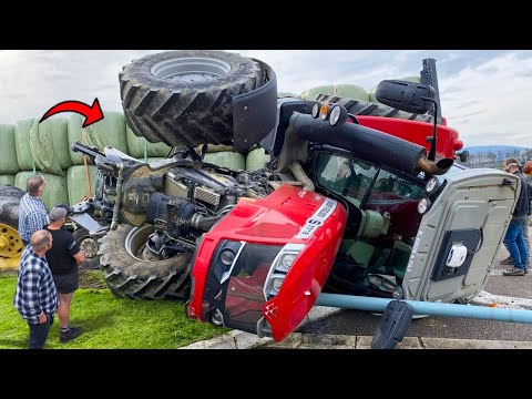 Jaw-Dropping Tractor Fail Compilation 2025 | Extreme Heavy Equipment Driving #Part 3