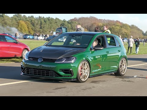 800HP Volkswagen Golf 7.5R 2.5TFSI Engine Swap - LOUD 5 Cylinder Sounds and Drag Races !
