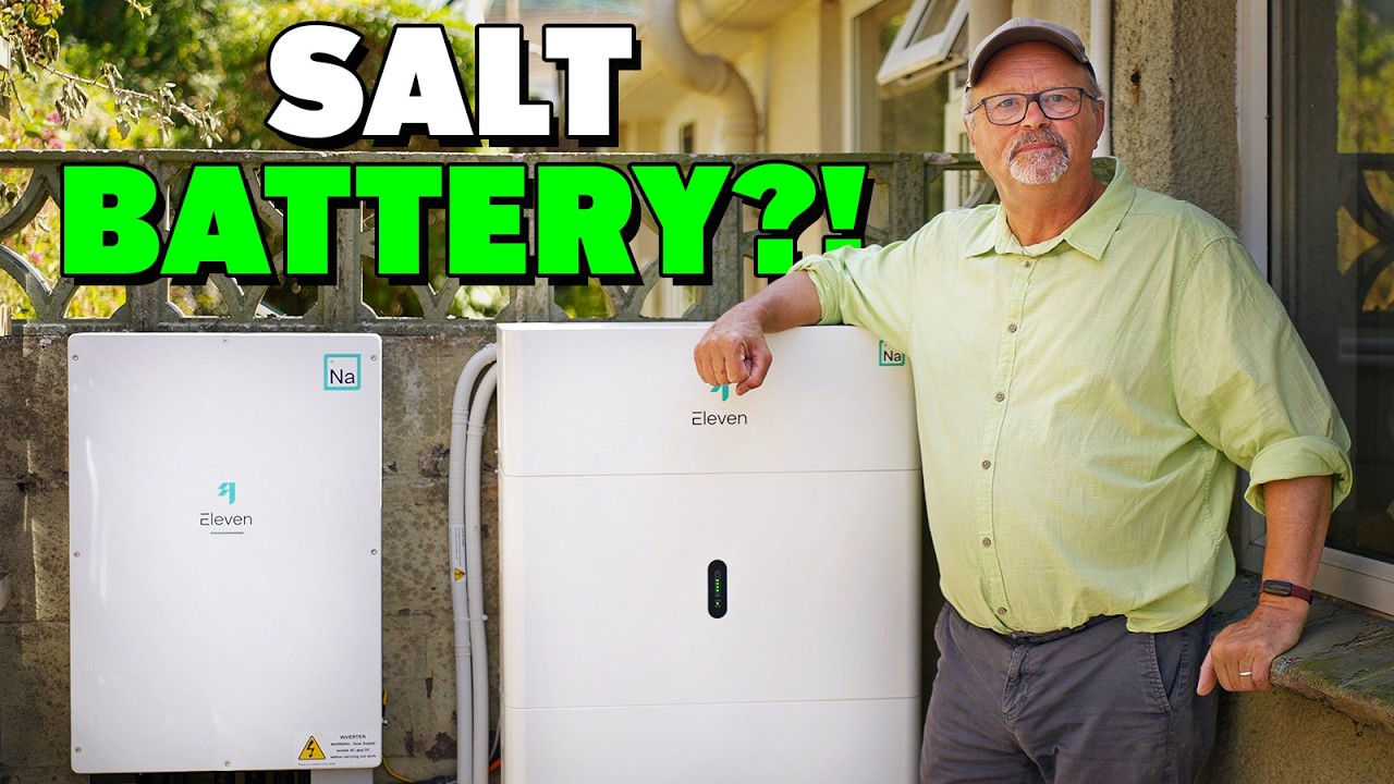Stackable sodium-ion home battery modules installed against a wall