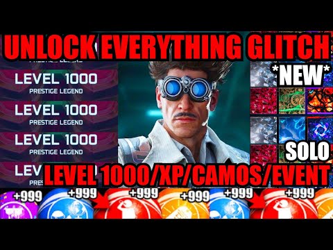 *NEW* SOLO UNLOCK EVERYTHING GLITCH! AFK LEVEL 1000/CAMOS/EVENT/XP! BO7 GLITCHES! BO7 ZOMBIES GLITCH