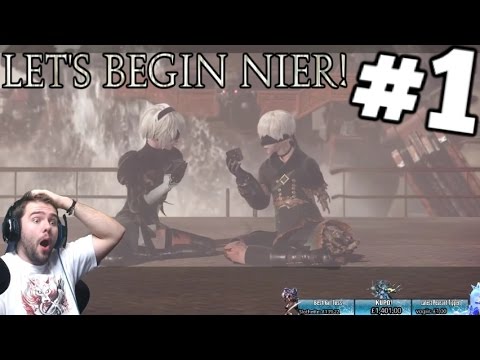 Final Fantasy Peasant's NIER AUTOMATA playthrough: Pt.1- Goliath boss fight & 7 game overs!