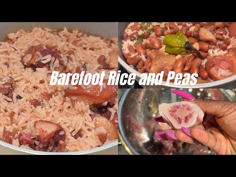 Jamaican Barefoot Rice and Peas Recipe | Authentic Pigtail Rice and Peas