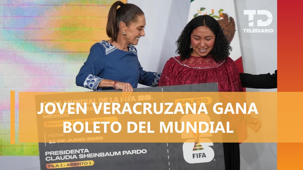 Sheinbaum entrega boleto para el partido inaugural del Mundial 2026 en CdMx: ella es la ganadora