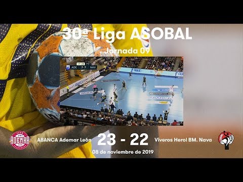 LIGA ASOBAL J09: ABANCA Ademar León - Viveros Herol BM. Nava 23-22