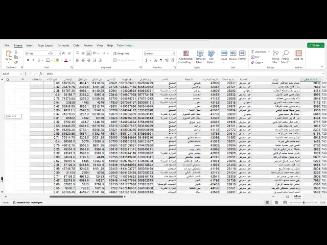 داتا شاملة تجمع بيانات الموظفين وتعرض كل موظف بالر...