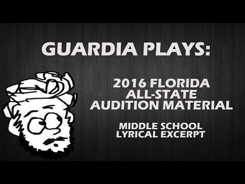 Guardia Plays: 2016 Florida All State Audition Euphonium - Middle School Lyrical Excerpt