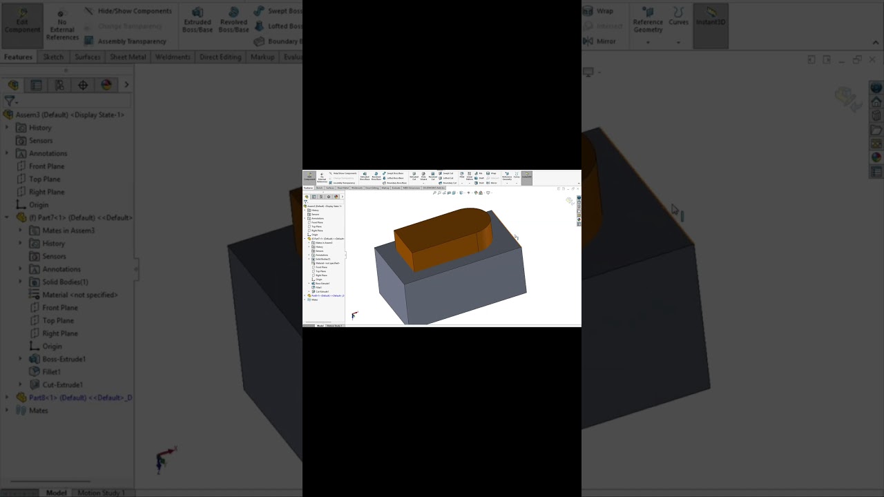 SolidWorks Mold Design Tooling Split Trick!  #shorts  #solidworks  #3dmodeling
