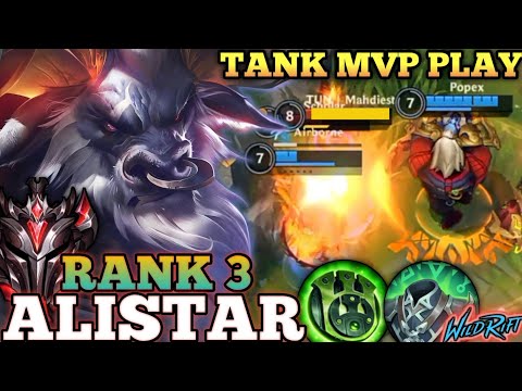 ALISTAR AGGRESSIVE TANK MVP PLAY! PERFECT CROWD CONTROL - TOP 3 GLOBAL ALISTAR BY Popex- WILD RIFT