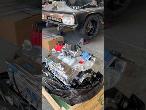 Just got our new Chevy Small Block in from BluePrint Engines! Stay tuned! #hotrodshop