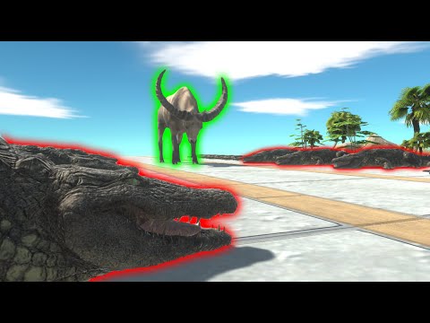 Escape from Deadly Mosasaurus -Animal Revolt Battle Simulator water bufalo