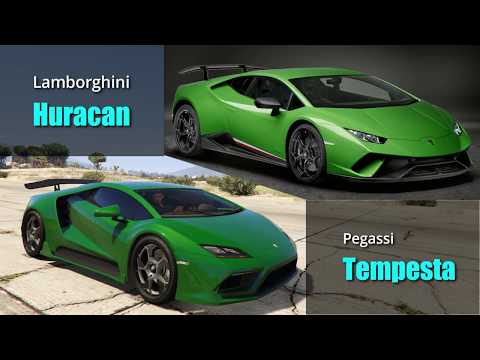 GTA V Cars vs Real Life Cars #1 | All Super Cars Video