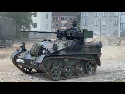 Armored tracked vehicles in action: WIESEL 1 and WIESEL 2 of the Bundeswehr
