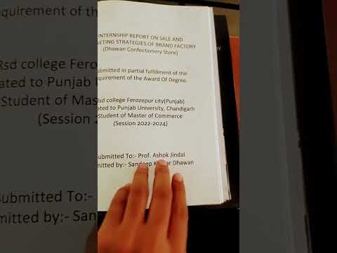 Internship report #motivation#panjabuniversity.