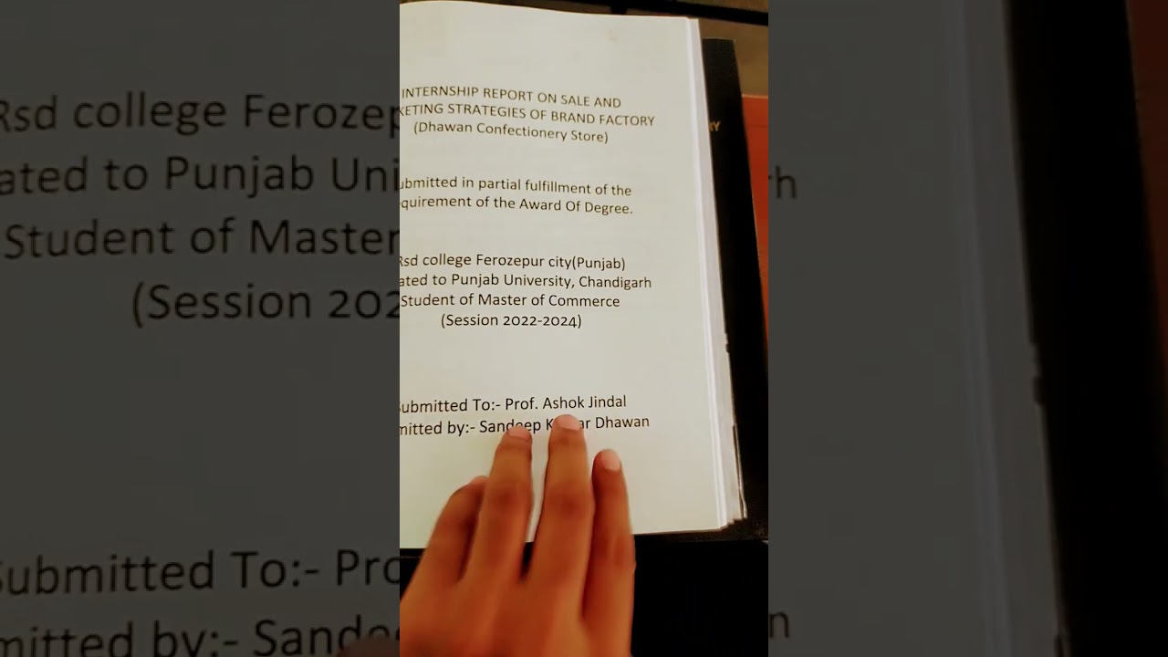 Internship report #motivation#panjabuniversity.