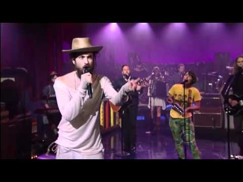 Edward Sharpe and The Magnetic Zeros Live on Letterman - Man On Fire - 2012