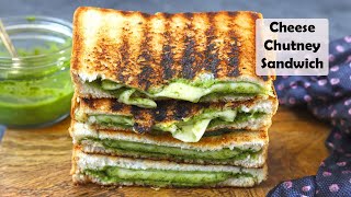 Cheese Chutney Sandwich Recipe | Indian Grilled Cheese Sandwich