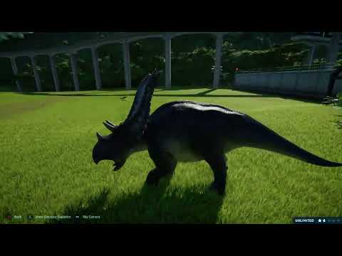 **Jurassic World Evolution: Spinoraptor vs Chasmosaurus**