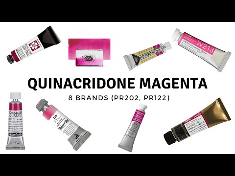 Quinacridone Magenta Brand Showdown (PR202, PR122) | 8 Brands to Compare!