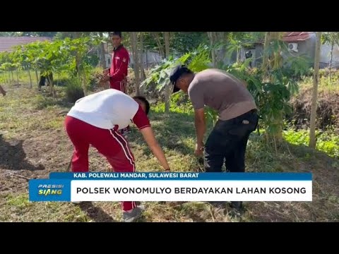 DUKUNG PROGRAM KETAHANAN PANGAN, POLSEK WONOMULYO BERDAYAKAN LAHAN KOSONG