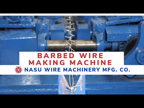 Showing working process of barbed wire making machine