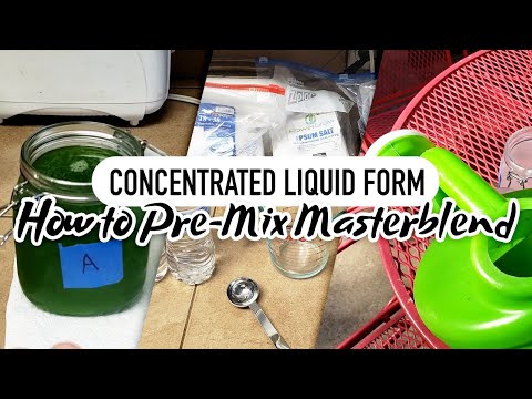 How to Pre-Mix Masterblend in Concentration and Use as Needed Later