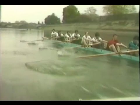 1980 UL 1st VIII training on the tideway