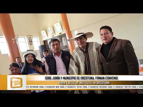 Firman convenio en el distrito de Orcotuna, video de YouTube