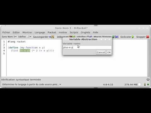 Abstract variable quickscript for DrRacket