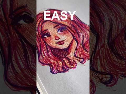 How you can draw like this (with 3 coloured pens) 🌿