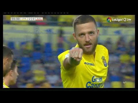 Gol de David Timor - UD Las Palmas 4 -Nastic 0 - Audio Jaume Naveira - La Liga 123 TV