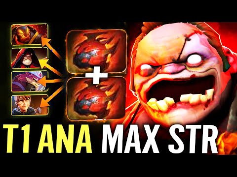 🔥 T1 ANA Pudge 100% Unkillable — 2x Heart + Overwhelming Blink MAX STRENGTH Carry Dota 2 Pro