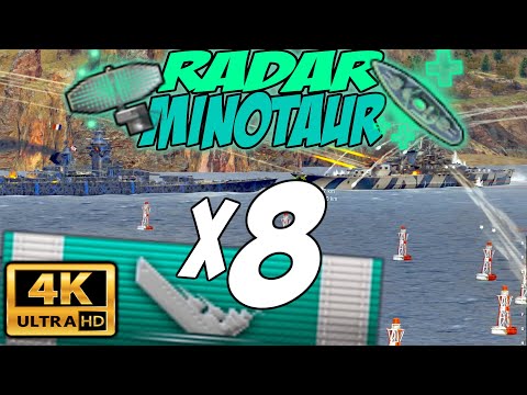 Eight Kill Radar Minotaur || World of Warships