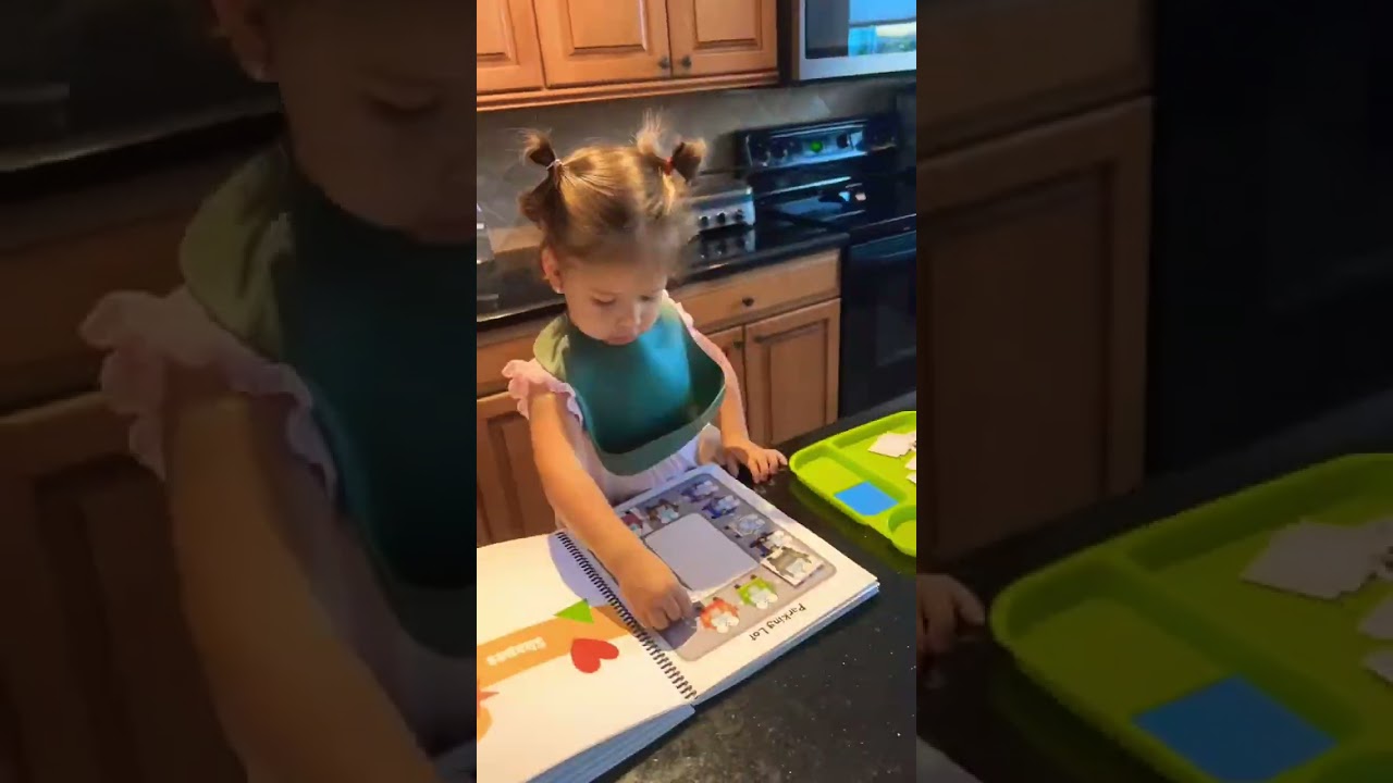 Color Matching Activity | Toddler Binder for 2 yr old #shorts #sensoryplay #kidsactivities