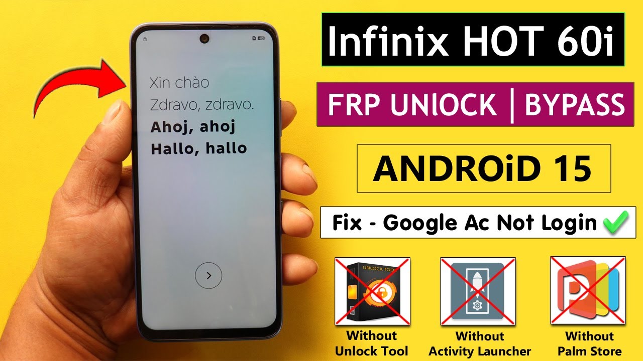 Infinix HOT 60i X6728B Frp Bypass/Unlock - Fix Google Account Not Login Fail/Without Palm Store 2026