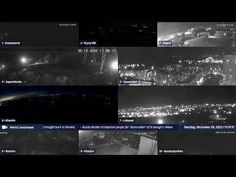 Live views from Ukraine 12/20/2022 A - Kramatorsk, Kharkiv, Kyiv, Zaporizhzhia and other cities