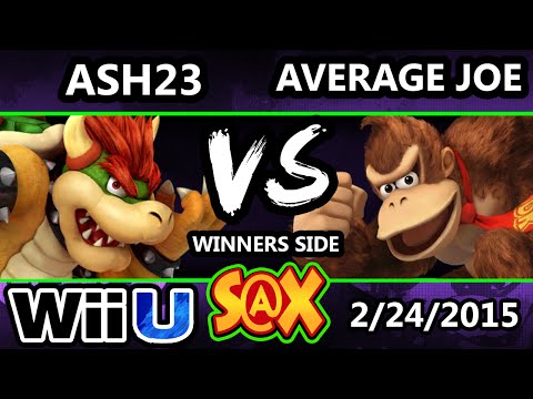 S@X - Ash23 (Bowser) Vs. Average Joe (Donkey Kong) SSB4 Singles Bracket - Smash For Wii U
