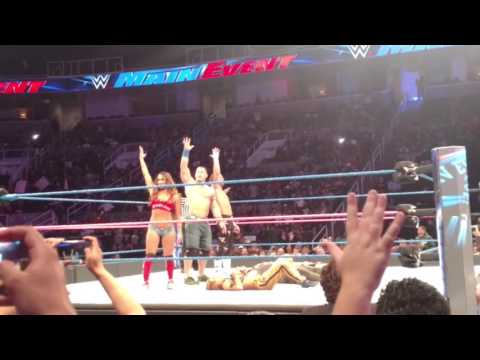 John Cena, Nikki Bella, Dolph Ziggler 15-Knuckle Shuffle @ WWE Main Event SJ (10/11/16) [1080P]