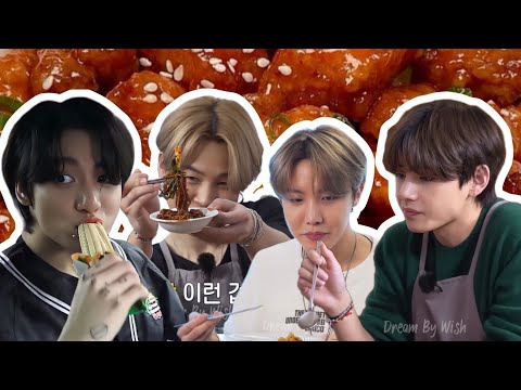 BTS ENJOY THEIR FOOD IN 12 MINUTES🍔🍕 || BTS Eating Moments! Part 2