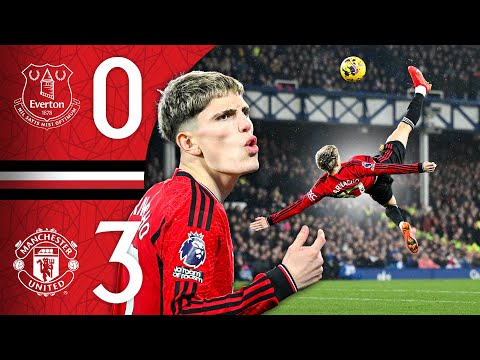 Garnacho UNBELIEVABLE Overhead Kick! 🤩 | Everton 0-3 Man Utd | Highlights