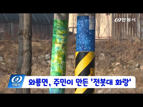 [안동 현장 리포트] 1월 16일, 와룡면 주민이 만든 전봇대 화랑